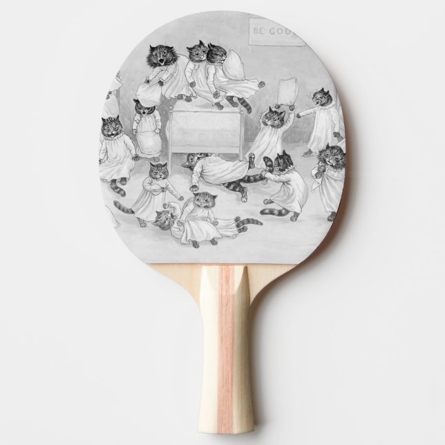 Louis Wain katter i den roliga dormen - paddla Pingisracket (Framsidan)