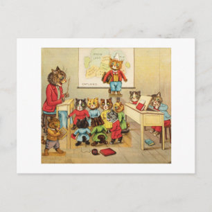 Louis Wain, Katter i skolan, Helg Vykort