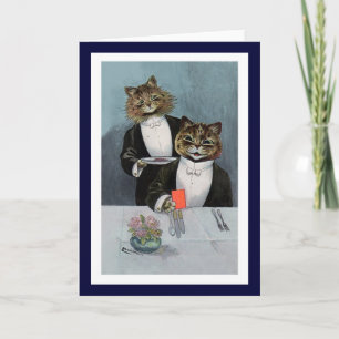 Louis Wain - katter i smokingar - gullig Kort