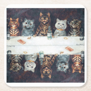 Louis Wain katter Underlägg Papper Kvadrat