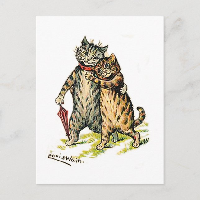 Louis Wain, Kattpar Helg Vykort (Framsida)