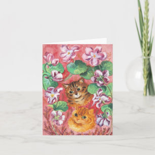 Louis Wain Kattunge och Pansies Kort