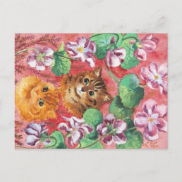 Louis Wain Kattunge och Pansies Vykort