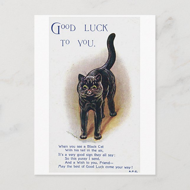 Louis Wain, Lyckokatt,  Vykort (Framsida)