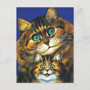 LOUIS WAIN MAMMA KATT OCH UNG POSTKORT VYKORT