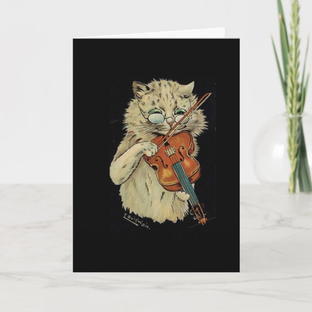 Louis Wain, Musician, Cat Art, Kort (Framsida)