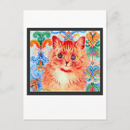 Louis Wain, Orange Ginger Cat, Art Vykort