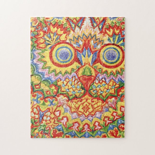 Louis Wain Psychedelic Cat Colorful Pussel (Vertikal)