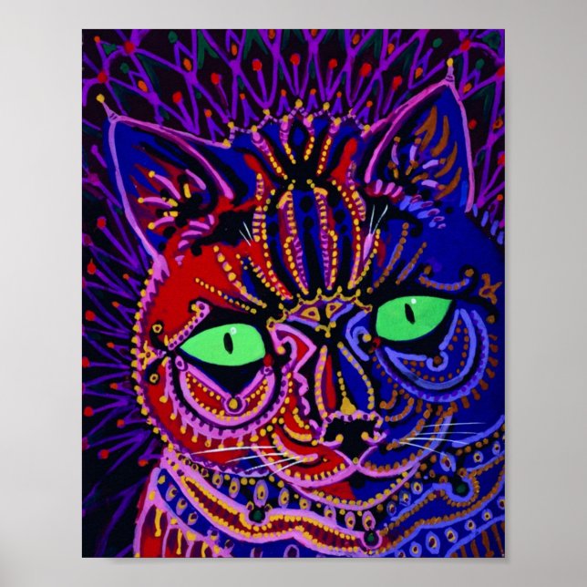 Louis Wain Psychedelic Cat Poster (Framsidan)