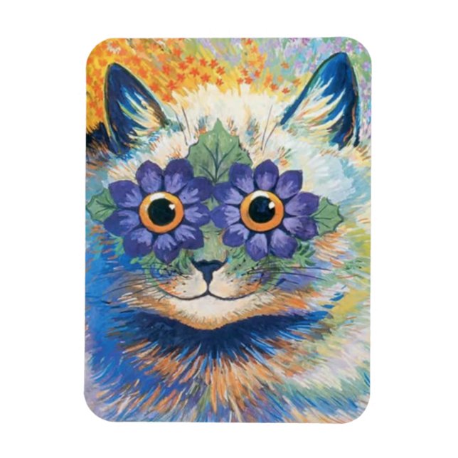 Louis Wain Psykedelisk Katt Magnet (Vertikal)