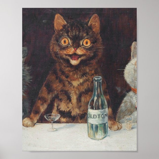 Louis Wain Rökning och dryck Poster (Framsidan)