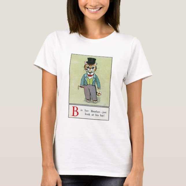 Louis Wain, Rolig Katt T Shirt (Framsida)