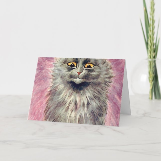 Louis Wain, rysk blå katt Kort (Framsida)