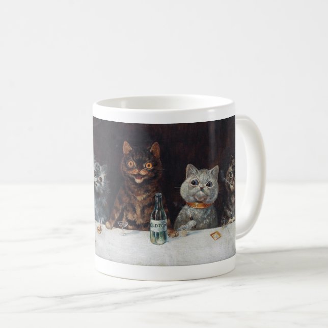 Louis Wain “ The bachelor party ” Kaffemugg (Framsida höger)