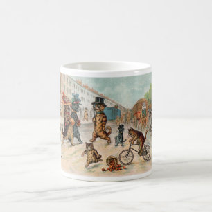 Louis Wain - Townkatter - vintagekonst Kaffemugg