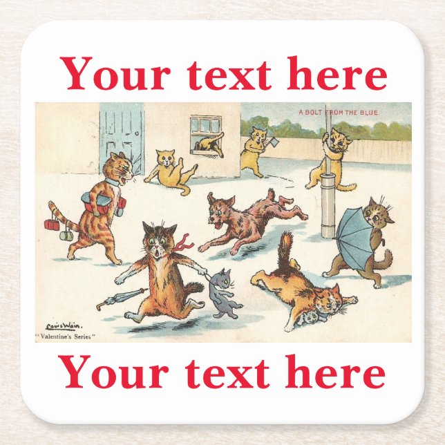 Louis Wain Underlägg Papper Kvadrat (Framsidan)