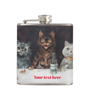 Louis Wain Vinyl Omslagen Flask Fickplunta