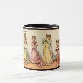 Louis Wain WallblommGirl Cats Mugg