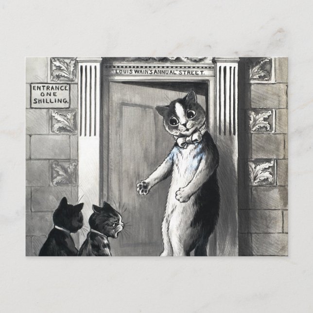 Louis Wain's annual Street by Louis Wain Vykort (Framsida)