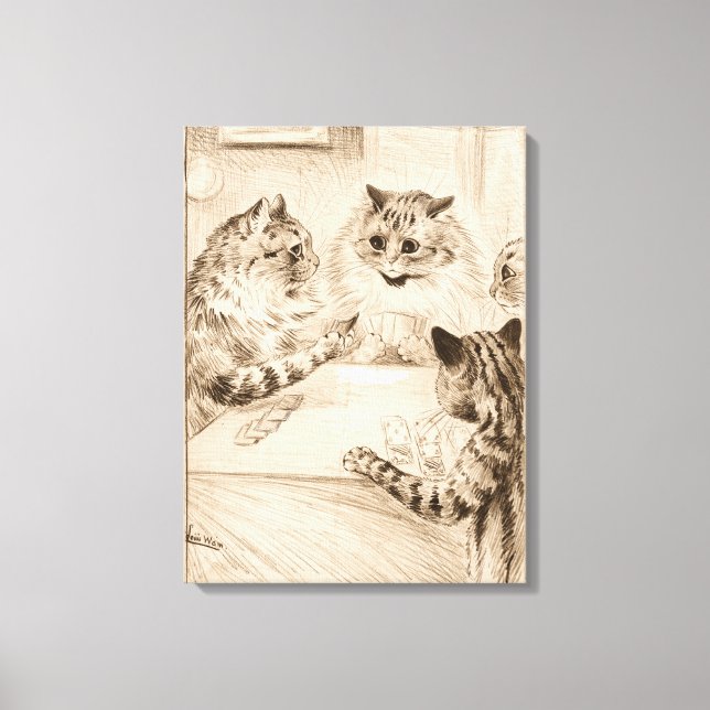 Louis Wains bro över Sighs Canvastryck (Framsida)