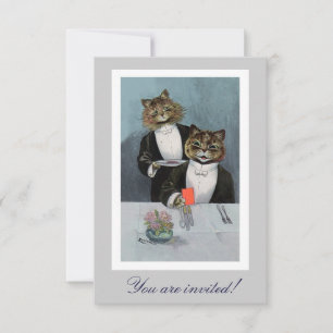 Louis Wain's Cats in Tuxedo Dinner Inbjudan