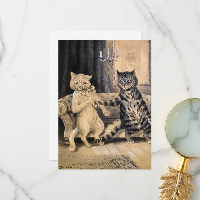 Louis Wains förskott Tack Kort (Fram/Back In Situ)