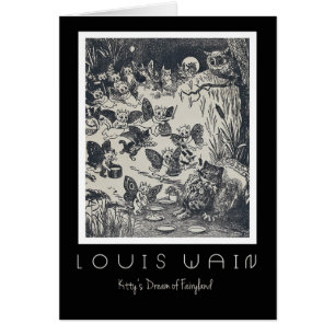Louis Wains "kattunge dröm av Fairyland" kort