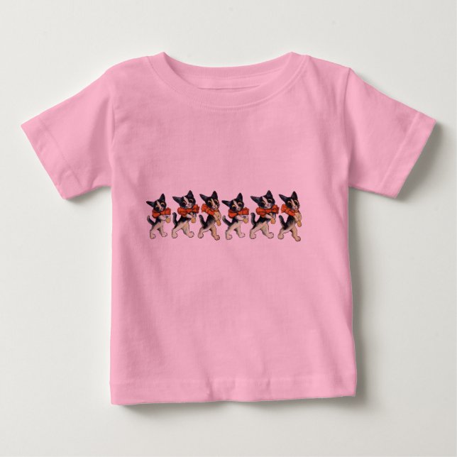 Louis Wain's Marching Cats - Cute Baby Creeper Tröja (Framsida)