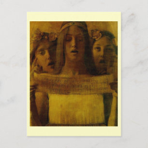 Louis Welden Hawkins, Girls Singing Music ca.1890 Vykort