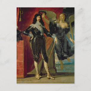 Louis XIII Crowned by Victory, 1635 Vykort