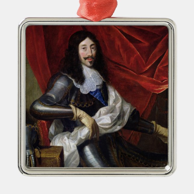 Louis XIII kung av frankriken och Navarre Julgransprydnad Metall (Framsidan)