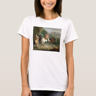 Louis XIV (1638-1715) som har uppsikt över siegen T-shirt