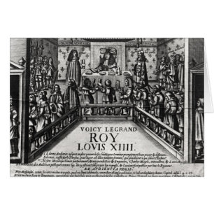 Louis XIV administrera rättvisa Hälsningskort