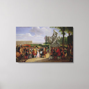 Louis XIV ägnande Pugets 'Milo av Canvastryck