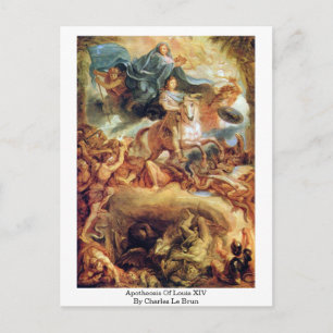 Louis Xiv-apoteos av Charles Le Brun Vykort