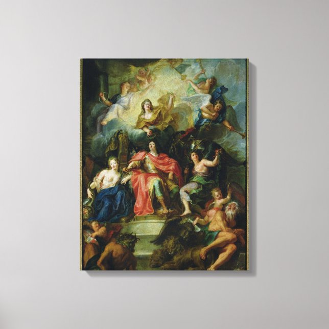 Louis XIV Crowned by Glory, 1686 Canvastryck (Framsida)