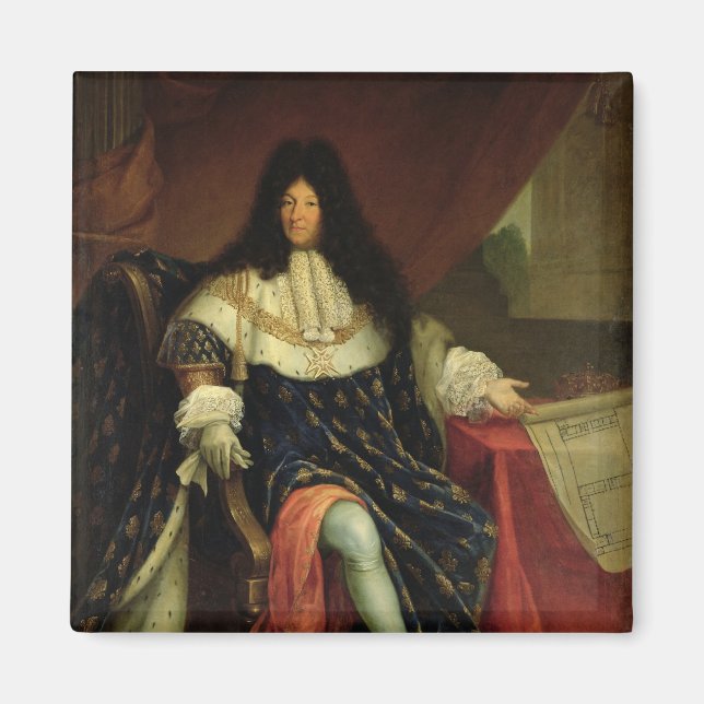 Louis XIV Holding en plan från Maison Royale Magnet (Framsidan)