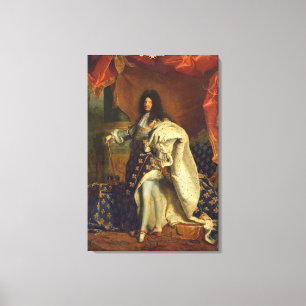 Louis XIV i Royal Costume, 1701 Canvastryck