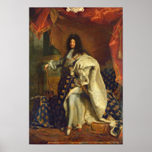 Louis XIV i Royal Costume, 1701 Poster