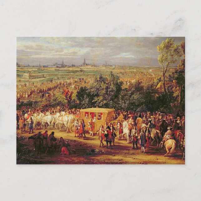 Louis XIV och Marie-Therese of Vykort (Framsida)