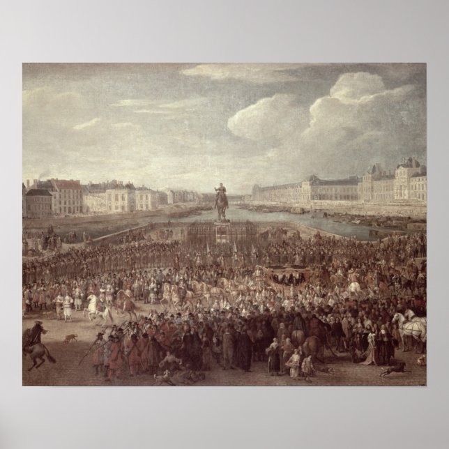 Louis XIV-processen (1638-1715) i hela Poster (Framsidan)