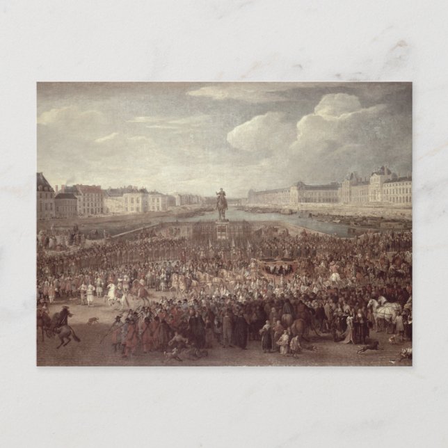 Louis XIV-processen (1638-1715) i hela Vykort (Framsida)