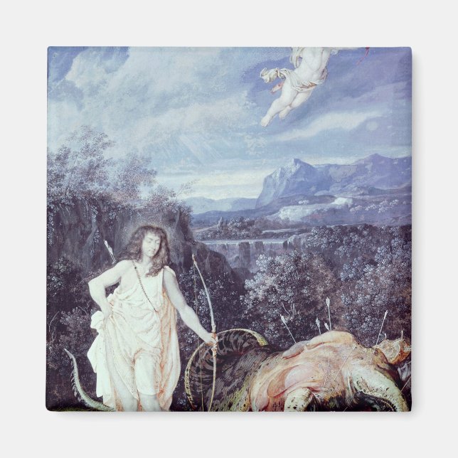 Louis XIV som Apollo, Pythons skikt Magnet (Framsidan)