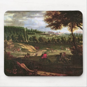 Louis XIV som jagar på Marly med en beskåda Musmatta
