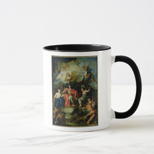 Louis XIV som krönas av härlighet, c.1686 Mugg (Höger)