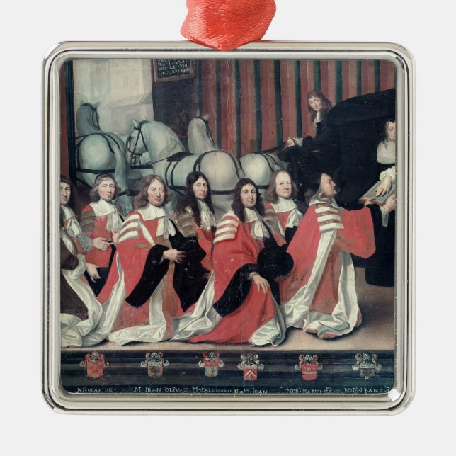 Louis XIV som mottas av sheriffarna i Toulouse Julgransprydnad Metall (Framsidan)