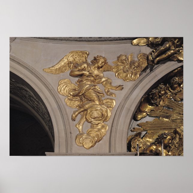 Louis XIV stil ängel, från bågen Poster (Framsidan)