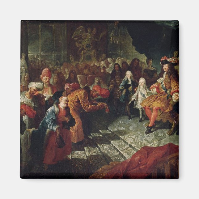 Louis XIV tog emot Persian Ambassador Magnet (Framsidan)