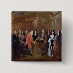 Louis XIV välkomnar electoren av Sachsen Knapp