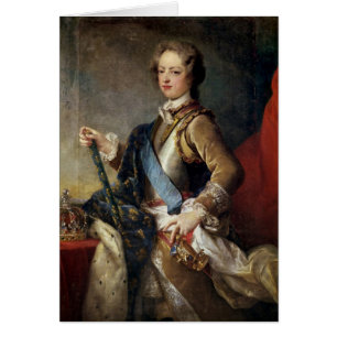Louis XV åldrades 15, efter 1725 Hälsningskort